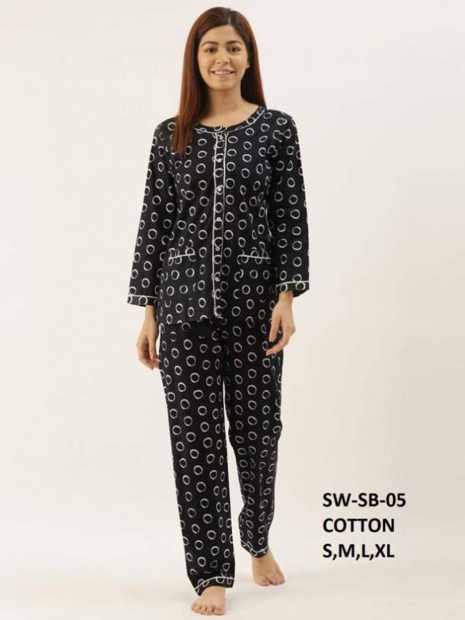 Sw Sb 1 Night Dress Latest Top With Botton Trending Night Wear Collection
